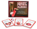 Private Pleasures card set with illustrated cards in red-bordered box