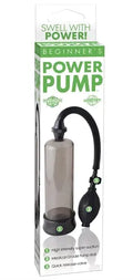 Power pump starter kit in smoke gray, with hand pump, hose, and suction base