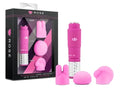 Pink massage kit with handheld roller and two foam massage balls