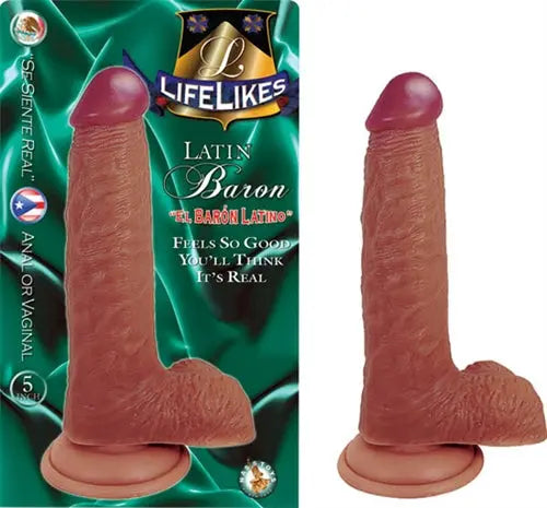 Realistic pink textured dildo with rounded base, 5-inch.