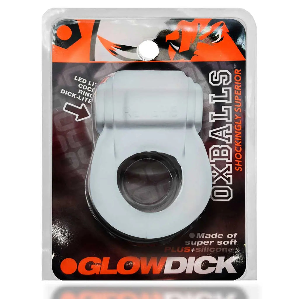 Glowdick Cockring With Led - Clear Ice – body-safe materials | Fu'Cha Exotics