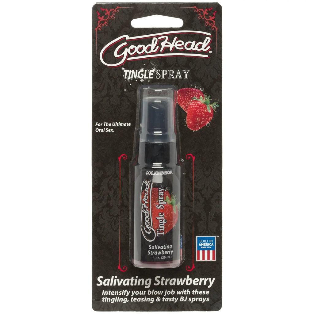 Goodhead - Tingle Spray - 1 Fl. Oz. Salivating Strawberry – body-safe materials | Fu'Cha Exotics