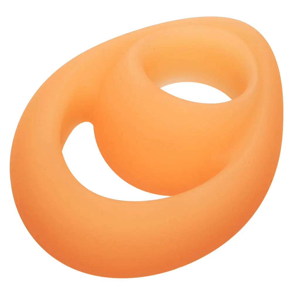 Alpha Glow-in-the-Dark Liquid Silicone Teardrop Ring - Orange – body-safe materials | Fu'Cha Exotics