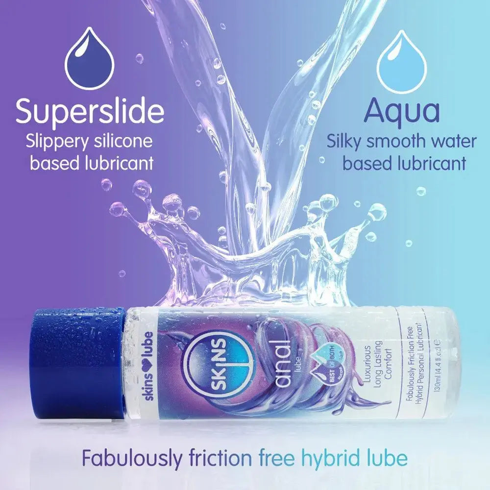 Skins Anal Hybrid Silicone and Water Based Lubricant 4.4 Fl Oz – body-safe materials | Fu'Cha Exotics