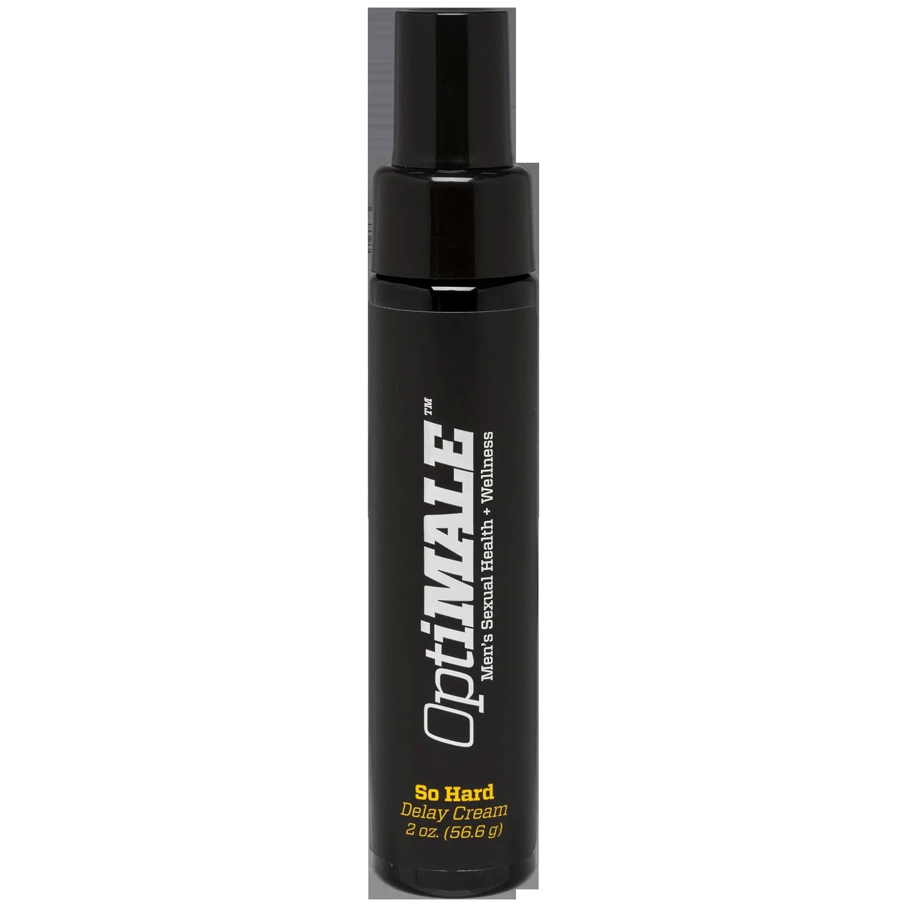 Optimale delay cream bottle with pump, black container