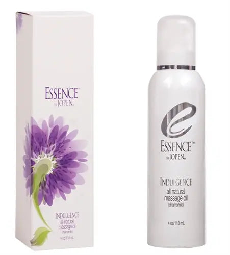 All natural massage oil bottle with purple flower label, 4 fl oz