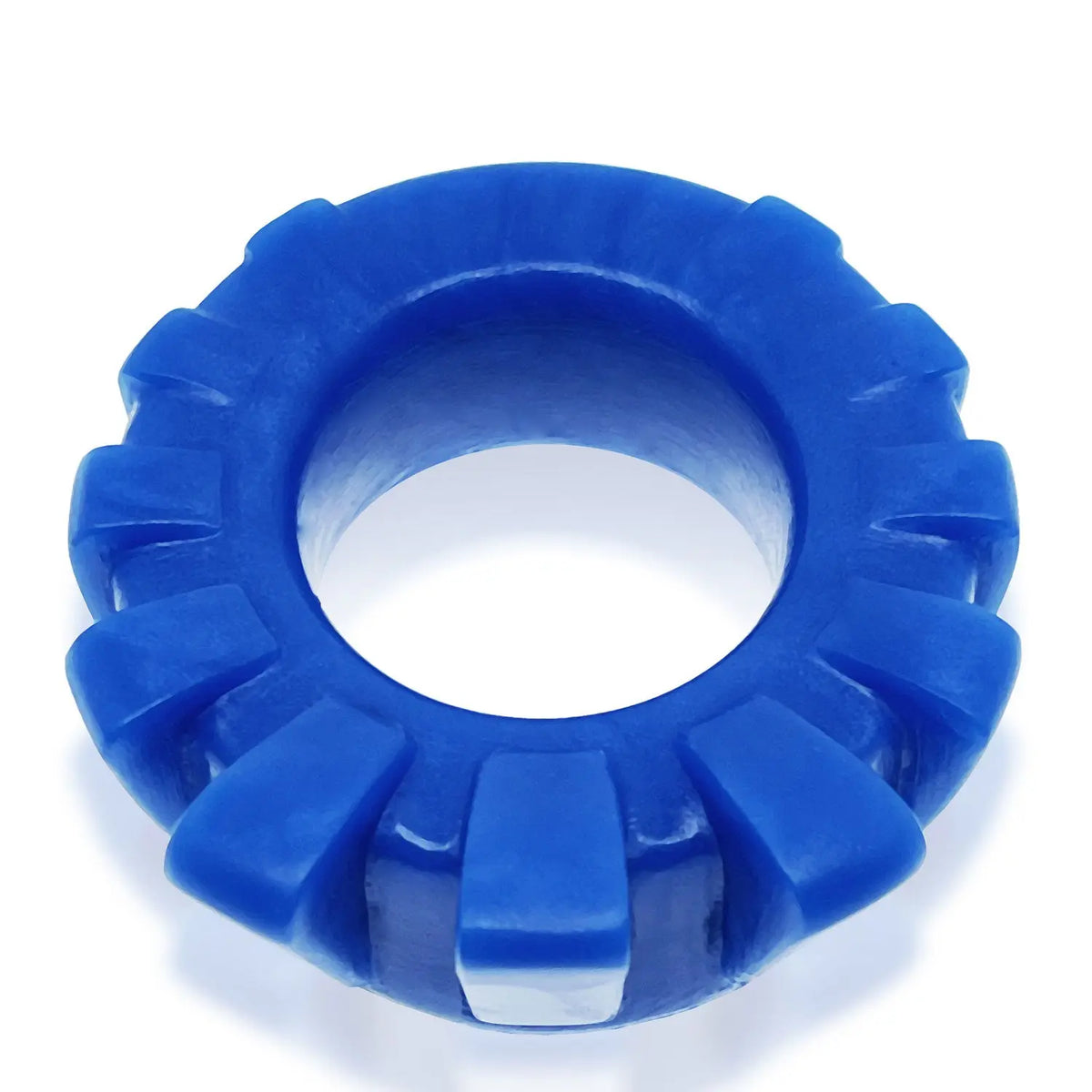 Cock-Lug Lugged Cockring - Marine Blue – body-safe materials | Fu'Cha Exotics