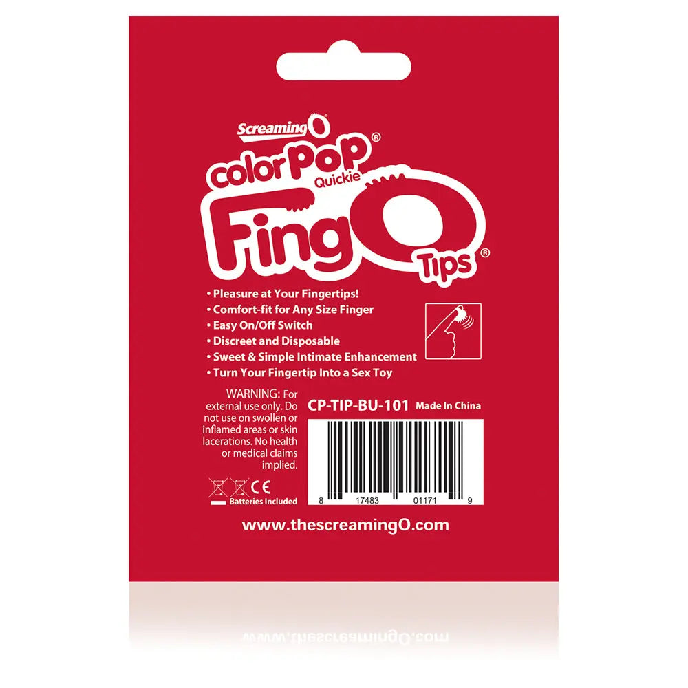 Colorpop Quickie Fingo Tips - Each - Blue – body-safe materials | Fu'Cha Exotics