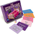 Bedroom card game with purple box, illustrated bed, and word cards
