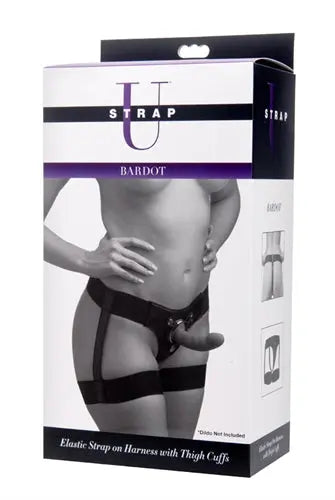 Bardot Elastic Strap on Harness With Thigh Cuffs – body-safe materials | Fu'Cha Exotics