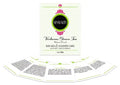 Sensuality bath set box with Verbena and Green Tea label and bath salts cards