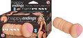 Travel masturbator, flesh-colored sleeve with cupped opening and rounded tip