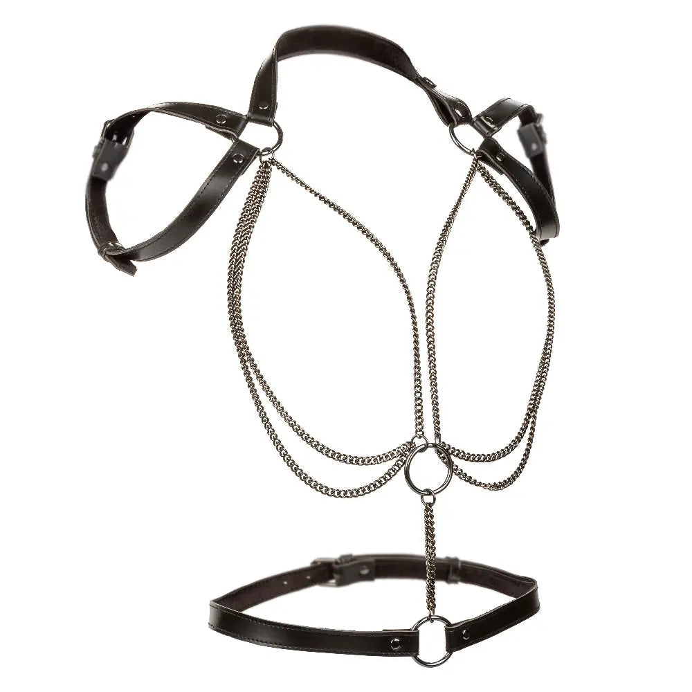 Euphoria Collection Multi Chain Halter - Black – body-safe materials | Fu'Cha Exotics