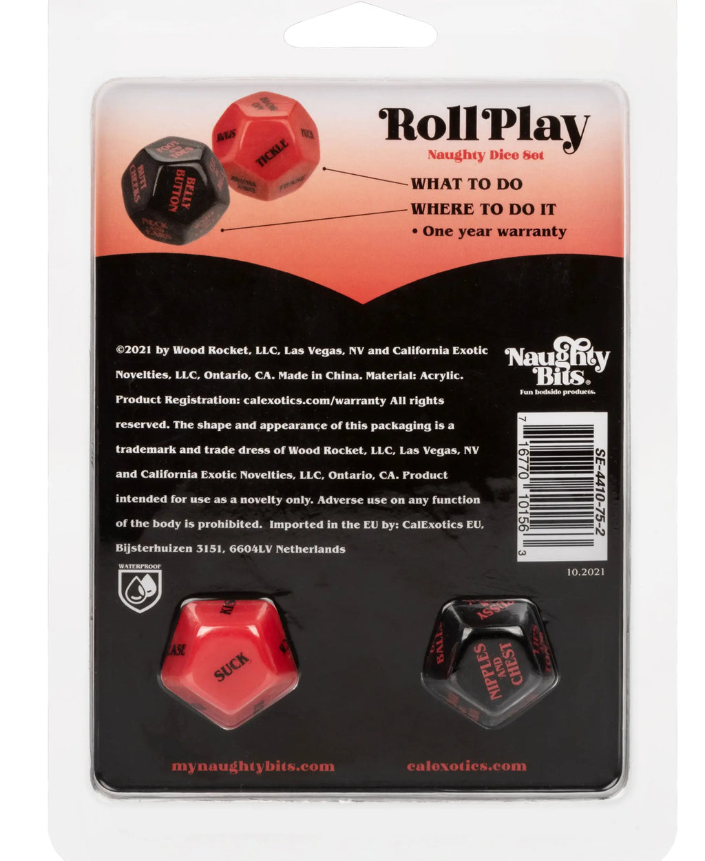Naughty Bits Roll Play Naughty Dice Set – body-safe materials | Fu'Cha Exotics
