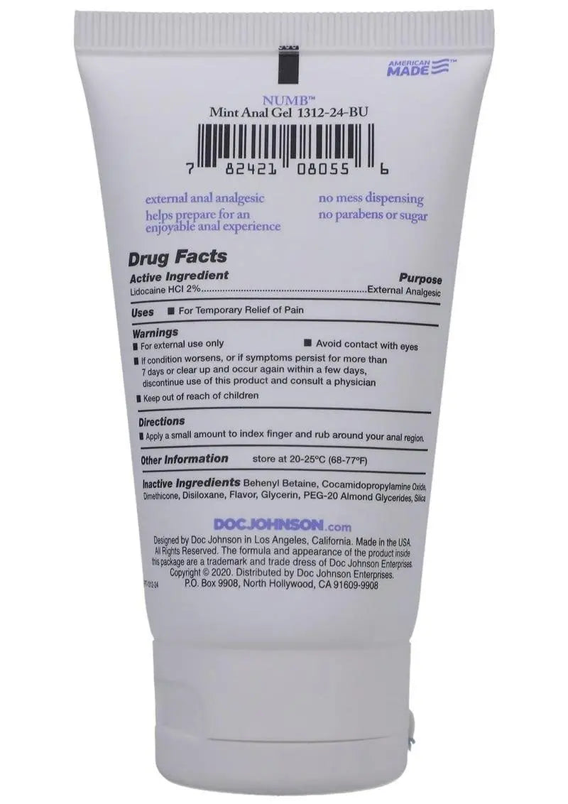 Intimate Enhancements Numb - Mint Anal Gel - 2 Oz. - Bulk – body-safe materials | Fu'Cha Exotics
