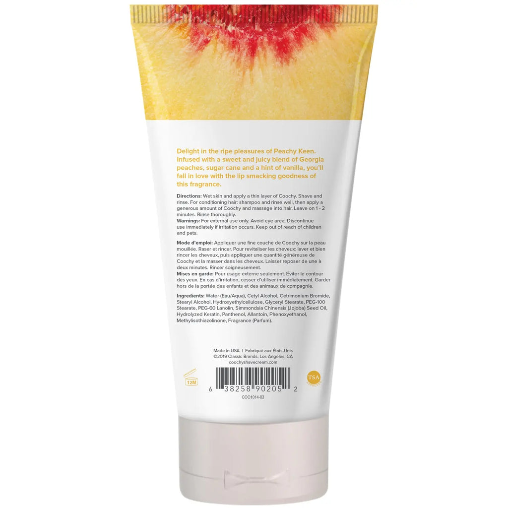Coochy Oh So Smooth Shave Cream - Peachy Keen 3.4 Fl Oz 100ml – body-safe materials | Fu'Cha Exotics