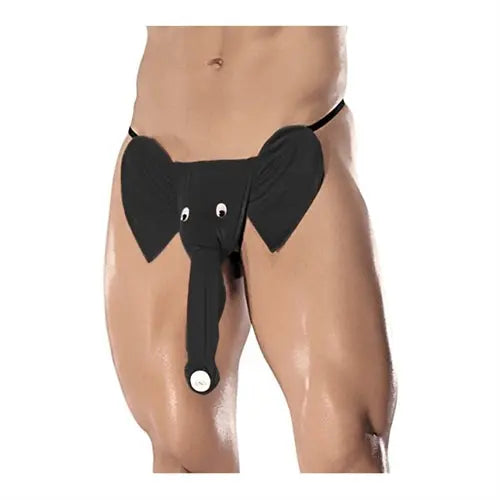Squeaker Elephant G-String - One Size - Black – body-safe materials | Fu'Cha Exotics