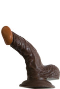 Afro American Whoppers Brown textured adult toy with flared base