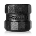 Black ball stretcher device with embossed Bulls Balls logo