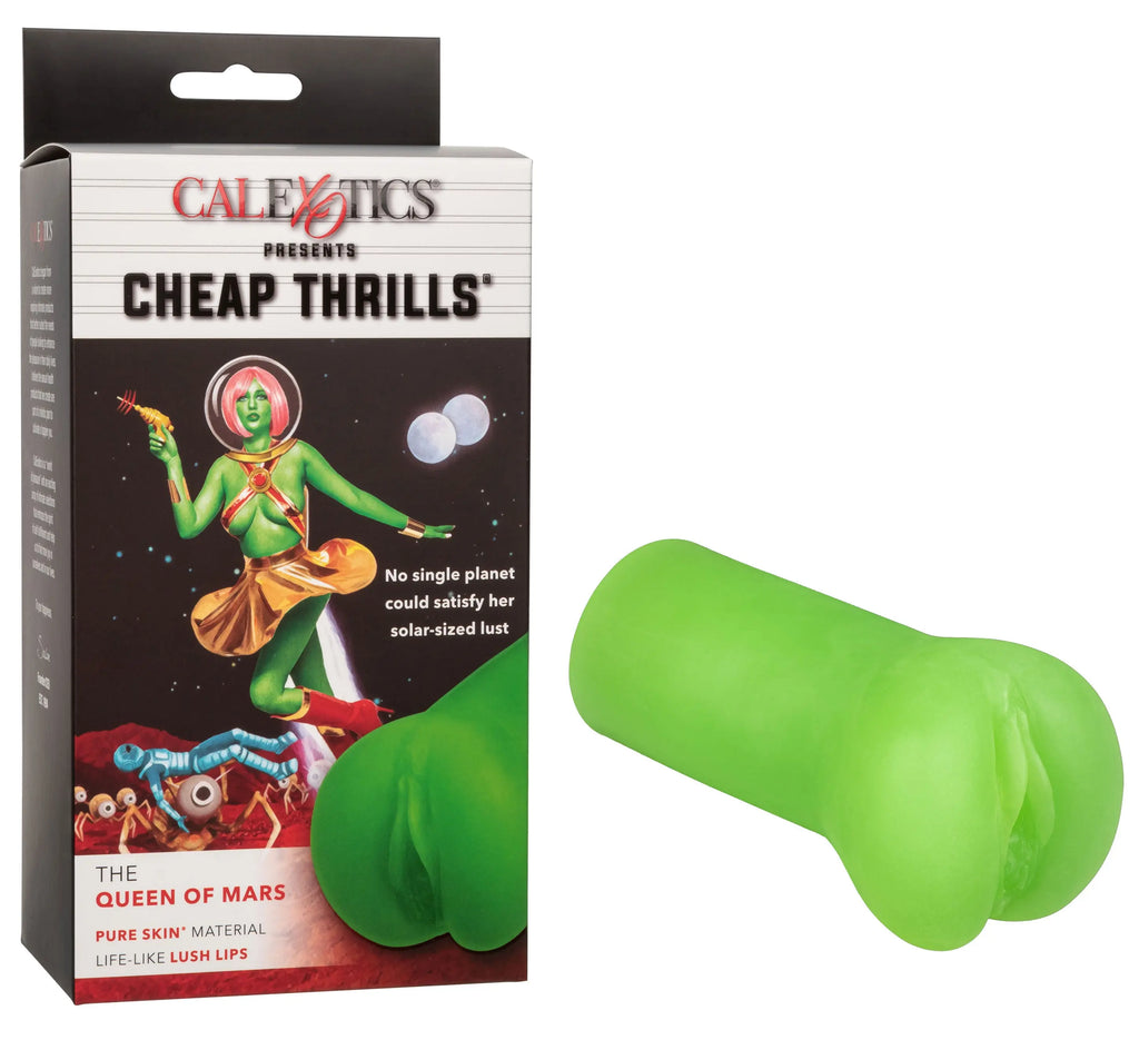 Cheap Thrills - Queen of Mars - Green – body-safe materials suction stimulation | Fu'Cha Exotics