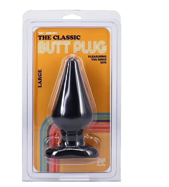 Classic Butt Plug Smooth - Large - Black – body-safe materials | Fu'Cha Exotics