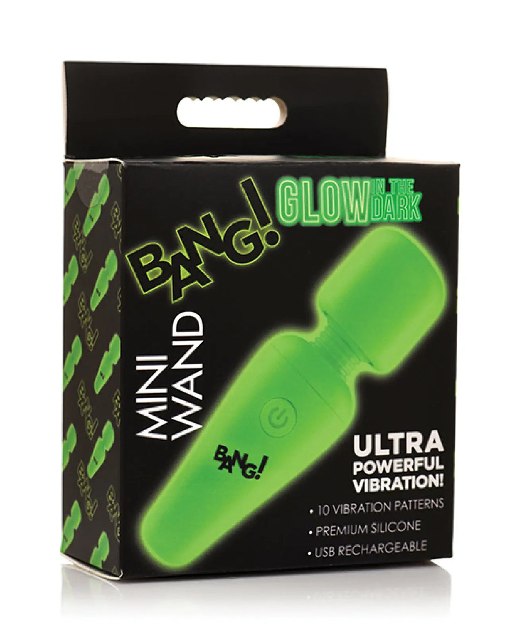 Glow in the Dark Mini Wand - Green – body-safe silicone USB-rechargeable | Fu'Cha Exotics