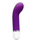 Purple curved mini vibe with silver ring and white tip