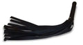 Mini flogger with dark handle and multiple strap tassels