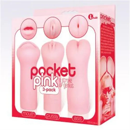 Pink pocket-sized adult toys, 3-pack