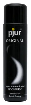 Pjur Original bodyglide bottle, black with screw cap and yellow logo