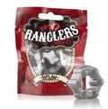 Gray metal finger ring in blister pack, with Ringo Ranglers Outlaw label
