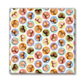 Mini breast-shaped cartoon napkins, 8-pack, colorful pattern