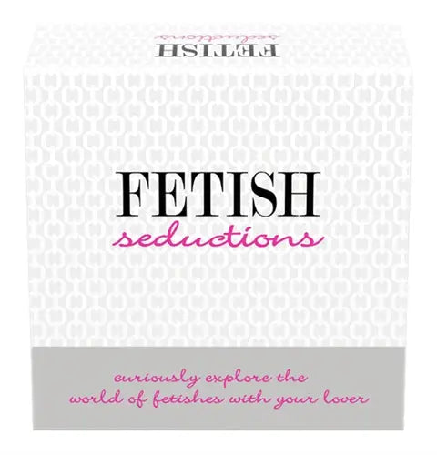 Fetish seductions book cover with large FETISH and seductions text