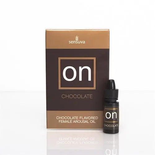 On Chocolate Flavored Arousal Oil - Medium Box - 0.17 Fl. Oz. Box – body-safe materials | Fu'Cha Exotics