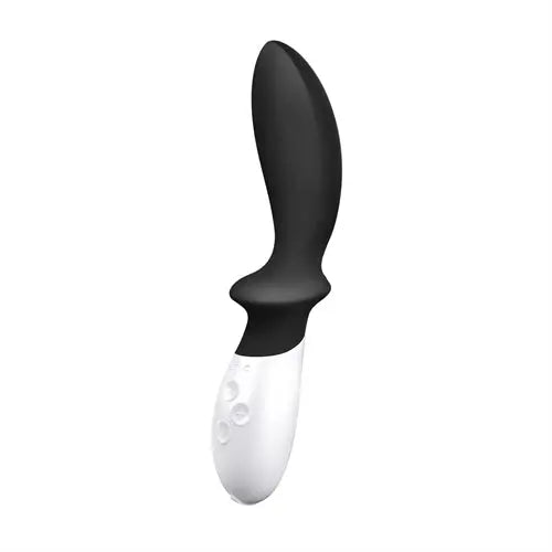 Loki Obsidian black silicone dildo with black handle and white body