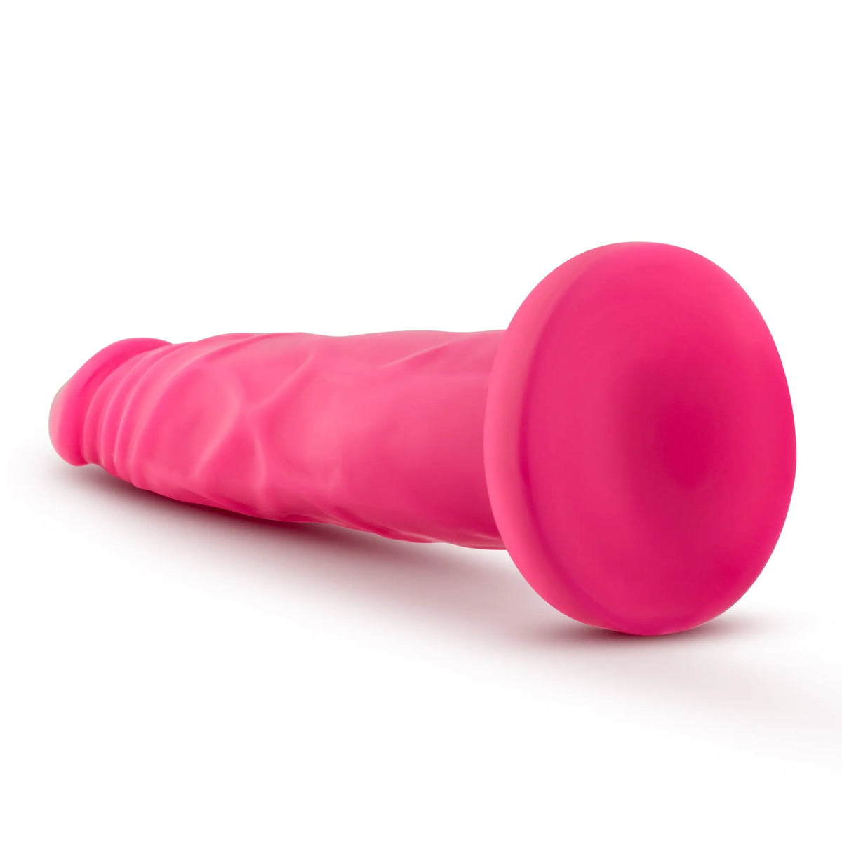 Neo - 7.5 Inch Dual Density Cock - Neon Pink – body-safe materials | Fu'Cha Exotics