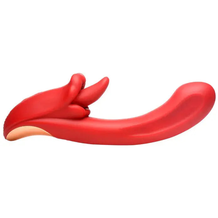 Lusty Licker Licking Silicone Vibrator - Red – body-safe materials | Fu'Cha Exotics