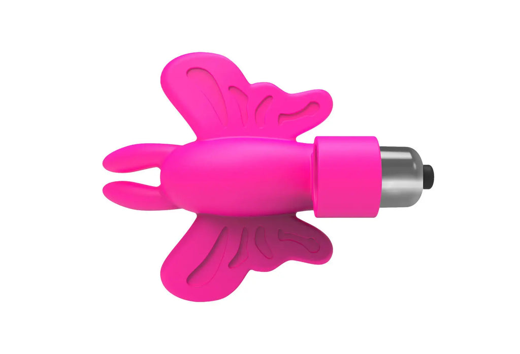 The 9's Flirt Finger Butterfly Finger Vibrator - Pink – body-safe materials | Fu'Cha Exotics