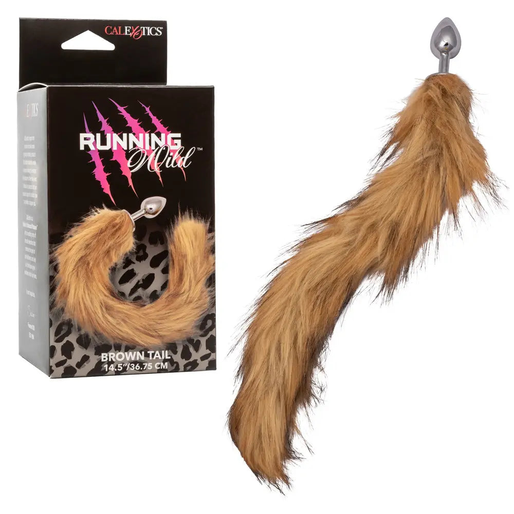 Running Wild Tail - Brown – body-safe materials | Fu'Cha Exotics