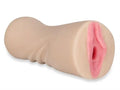 Flesh-toned realistic sex toy with pink vaginal opening