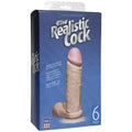 Doc Johnson 6-inch realistic penis sex toy in retail box, white