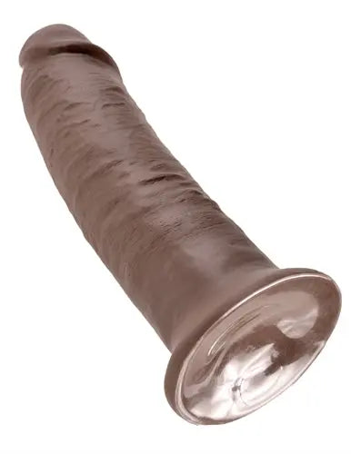 King Cock 10-Inch Cock Brown – body-safe materials | Fu'Cha Exotics