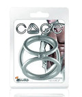 Chrome metal cage device with two stacked rings and cross bar