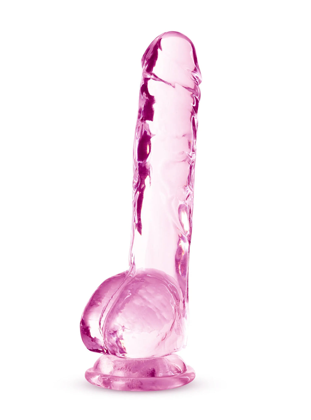 Naturally Yours - 8 Inch Crystalline Dildo - Rose – body-safe materials | Fu'Cha Exotics