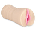 Realistic flesh-toned vagina sex toy with open pink interior