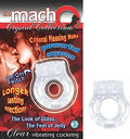 Clear vibrating cock ring with raised crystal-like bumps