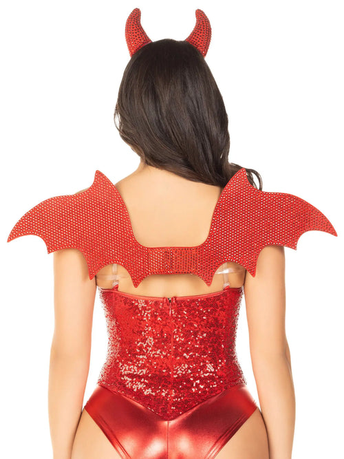 2 Pc Devil Kit, Includes Wings and Headband - Red – body-safe materials | Fu'Cha Exotics