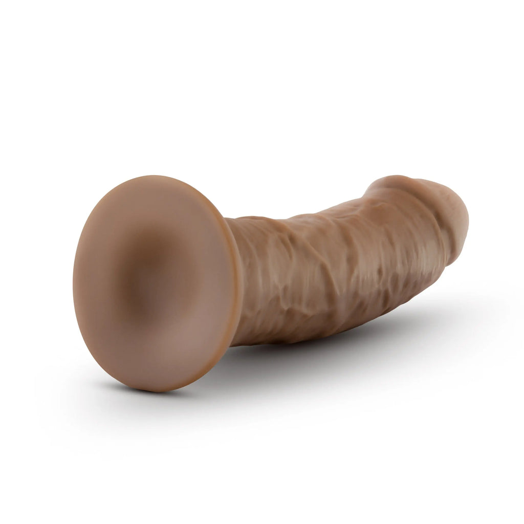 Au Naturel - 8 Inch Dildo With Suction Cup - Mocha – body-safe materials suction stimulation | Fu'Cha Exotics