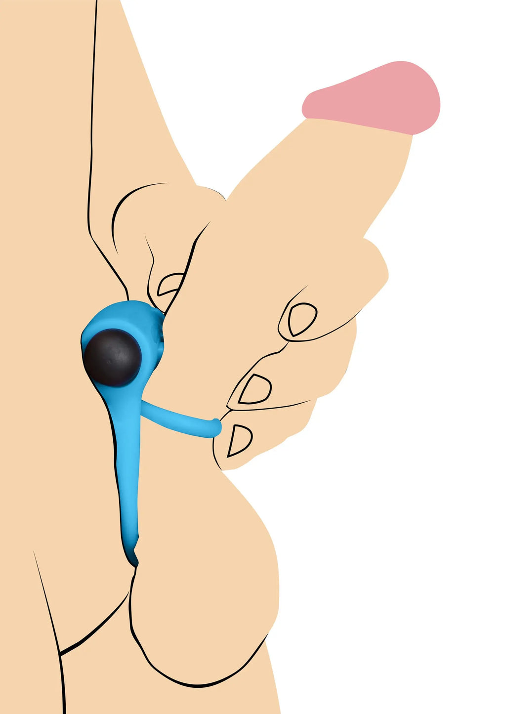 Bang - Silicone Cockring and Bullet With Remote Control - Blue – body-safe materials | Fu'Cha Exotics