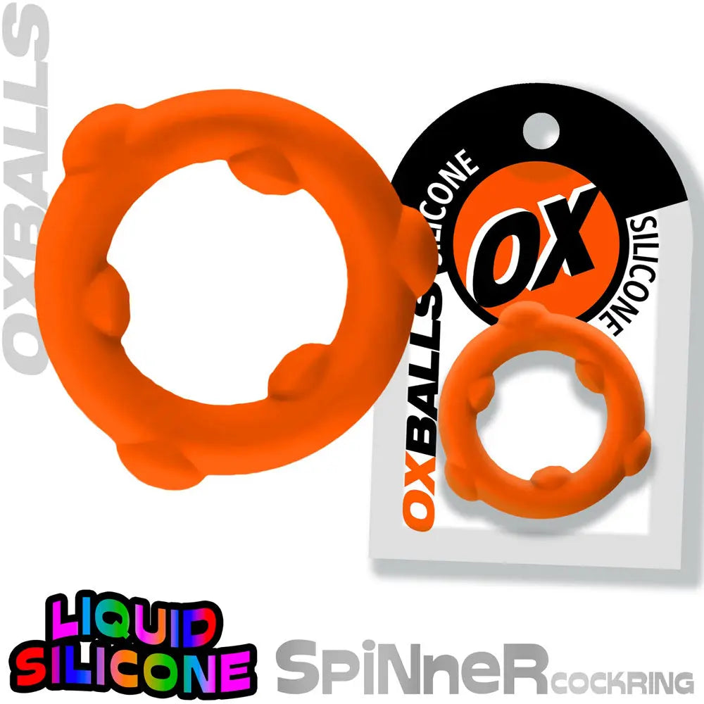 Spinner Single Silicone Ring - Orange Silicone – body-safe materials | Fu'Cha Exotics